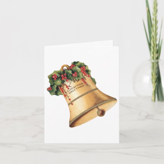 Vintage Kerstmis Dank u Bedankkaart (Voorkant)