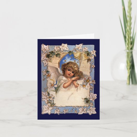 Vintage Kerstmis Dank u Bedankkaart (Voorkant)