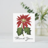 Vintage Kerstmis Dank u Briefkaart (Staand voorkant)