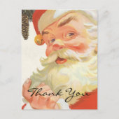Vintage Kerstmis Dank u Briefkaart (Voorkant)