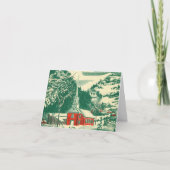 Vintage Kerstmis Dank u Feestdagen Kaart (Voorkant)