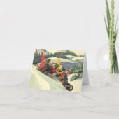 Vintage Kerstmis Dank u Feestdagen Kaart (Voorkant)