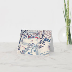 Vintage Kerstmis Dank u Feestdagen Kaart