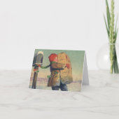 Vintage Kerstmis Dank u Feestdagen Kaart (Voorkant)