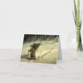 Vintage Kerstmis Dank u Feestdagen Kaart (Voorkant)