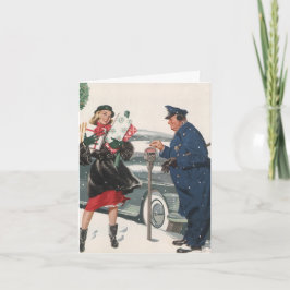 Vintage Kerstmis Dank u Feestdagen Kaart