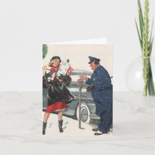 Vintage Kerstmis Dank u Feestdagen Kaart