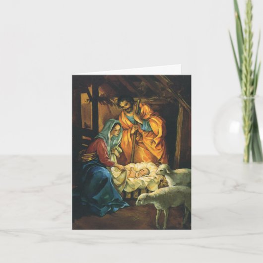 Vintage Kerstmis Dank u Feestdagen Kaart (Voorkant)