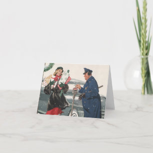 Vintage Kerstmis Dank u Feestdagen Kaart