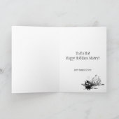 Vintage Kerstmis, de vliegende Nederlander Pirate  Feestdagen Kaart (Binnen)