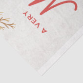 Vintage Kerstmis Deer en Wreath Tissuepapier (Detail)