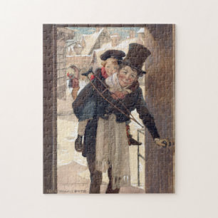Vintage Kerstmis door Jessie Willcox Smith Legpuzzel