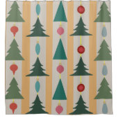 Vintage Kerstmis Douchegordijn (Voorkant)