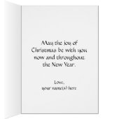 Vintage Kerstmis, eenvoudig aan te passen Kaarten (Binnen (Rechts))