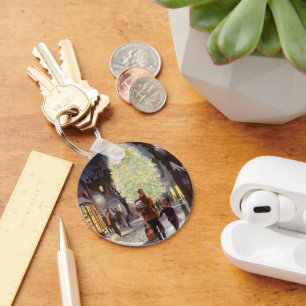 Vintage Kerstmis, eerwaarde winkelen met de Kinder Sleutelhanger