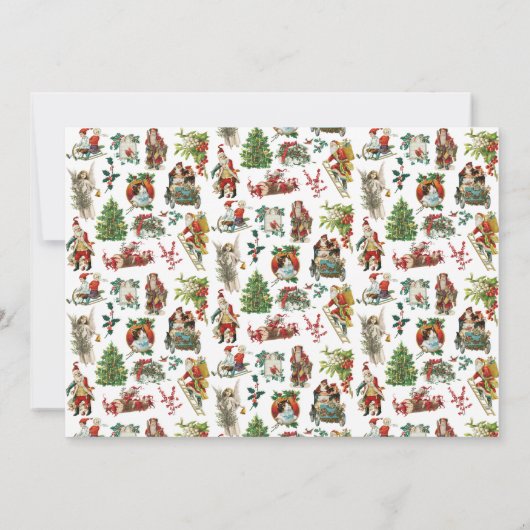 Vintage Kerstmis Elegant Gold Holiday Kaart (Achterkant)