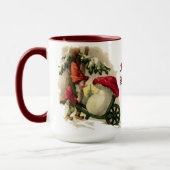 Vintage Kerstmis Elf of Gnome Mok (Links)