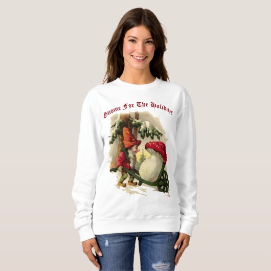 Vintage Kerstmis Elf of Gnome Trui (Voorkant volledig)