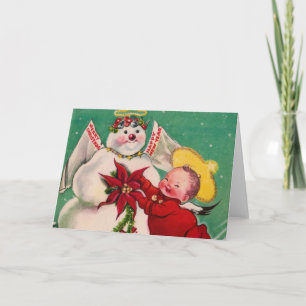 Vintage Kerstmis en nieuwjaars groet-kaart Feestdagen Kaart