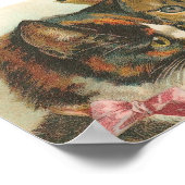 Vintage Kerstmis en nieuwjaarskatten Poster (Hoek)