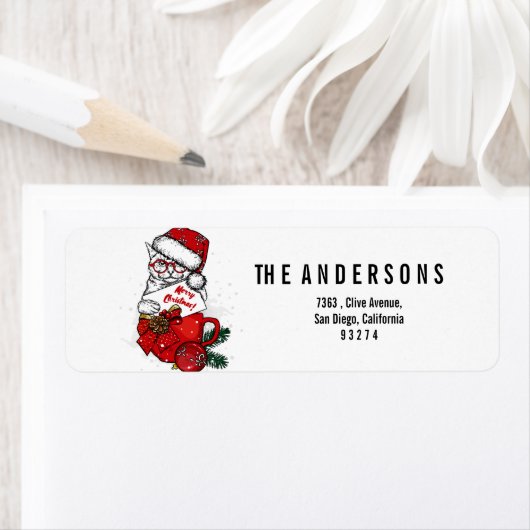 Vintage Kerstmis Etiket (Insitu)