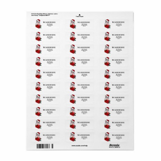 Vintage Kerstmis Etiket (Full Sheet)