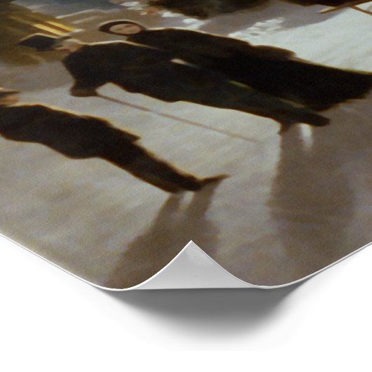 Vintage kerstmis Eve Archiprint Poster (Hoek)