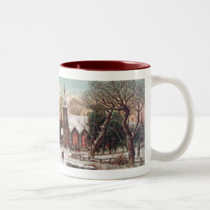 Vintage kerstmis Eve Coffee Mok