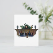 Vintage kerstmis Eve Stockings Feestdagenkaart (Staand voorkant)