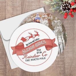 Vintage Kerstmis Familie Foto Custom Kaart