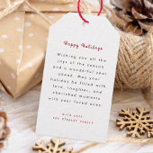 Vintage Kerstmis Familie Waterverf Script Cadeaulabel