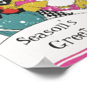 Vintage Kerstmis, Fancy Victoriaans Town People Poster (Hoek)