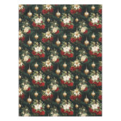 Vintage Kerstmis fantasie Bloemen Patroon Tafelkleed (Voorkant)