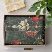 Vintage Kerstmis fantasie Bloemen Patroon Tissuepapier (Geschenk)