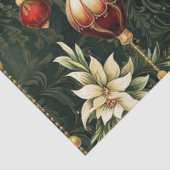 Vintage Kerstmis fantasie Bloemen Patroon Tissuepapier (Detail)