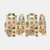 Vintage Kerstmis Favor Box Bedankdoosjes (Uitgevouwen)