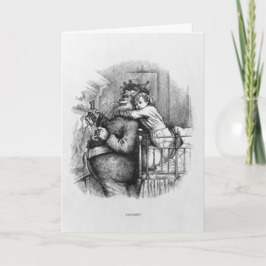 Vintage Kerstmis Feestdagen Kaart (Voorkant)