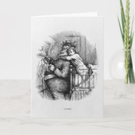 Vintage Kerstmis Feestdagen Kaart