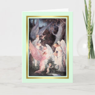 Vintage Kerstmis Feestdagen Kaart