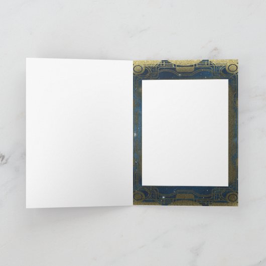 Vintage Kerstmis Feestdagen Kaart (Binnen)