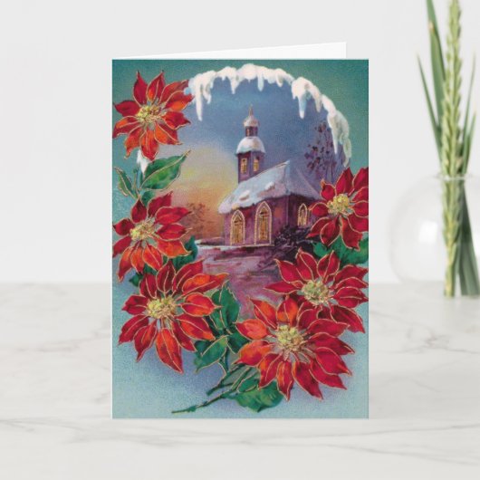 Vintage Kerstmis Feestdagen Kaart (Voorkant)