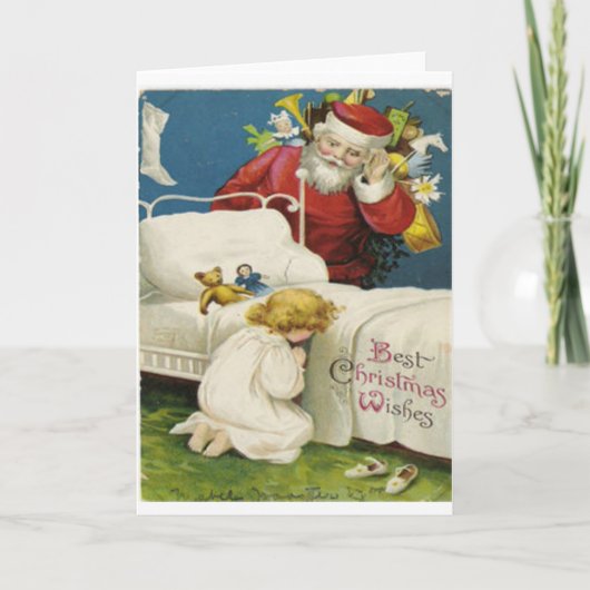Vintage Kerstmis Feestdagen Kaart (Voorkant)