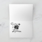 Vintage Kerstmis Feestdagen Kaart (Binnen)