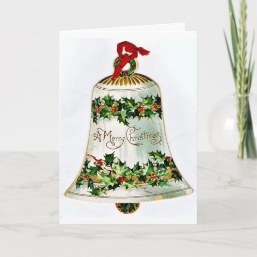 Vintage Kerstmis Feestdagen Kaart (Voorkant)