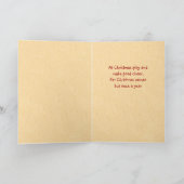 Vintage Kerstmis Feestdagen Kaart (Binnen)