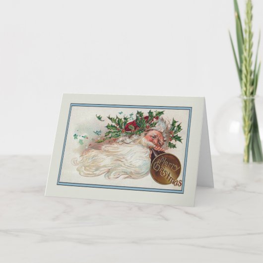 Vintage Kerstmis Feestdagen Kaart (Voorkant)