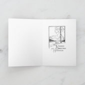 Vintage Kerstmis Feestdagen Kaart (Binnen)