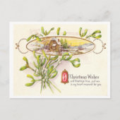 Vintage Kerstmis Feestdagenkaart (Voorkant)