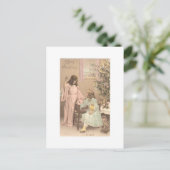 Vintage Kerstmis Feestdagenkaart (Staand voorkant)