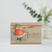 Vintage Kerstmis Feestdagenkaart (Staand voorkant)